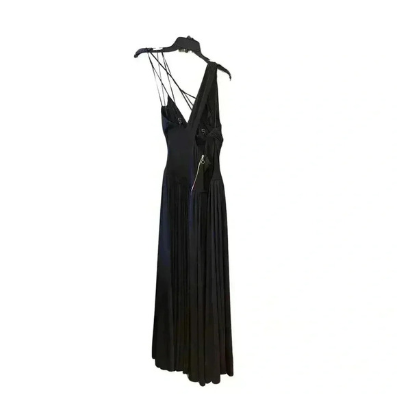 NEW Harbison Moonbeam Cutout Black Jersey Maxi Dress XL. - Picture 7 of 14